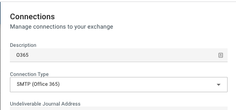 Proofpoint Essentials - Connection Type to SMTP Microsoft 365