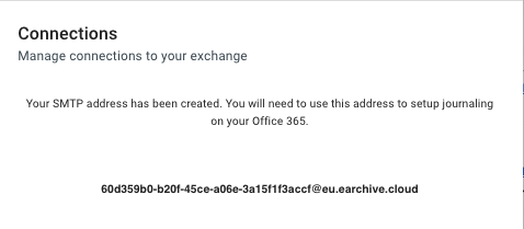 Proofpoint Essentials - Manage Archive Connections